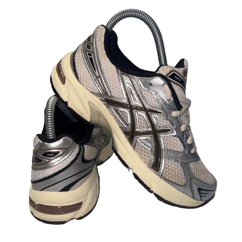 Asics Gel-1130 Sneakers Women 4.5 Silver Cream Metallic Mesh shiney 1201A256